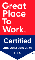 Great Place Tо Work. Certified JUN 2023-JUN 2024 USA