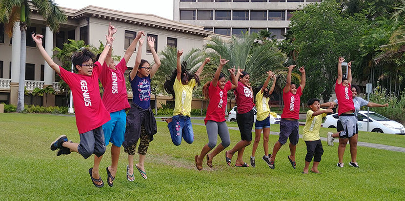 Hawaii Case Study Kids Jumping in the Air.